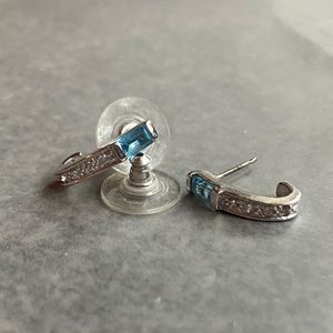 looped gemstone earrings